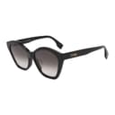 FENDI Plate Frame Irregular Shape Sunglasses Black
