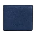COACH Litchi Grain Coin Purse Mini Dark Blue