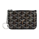 GOYARD Canvas With Calfskin Key Pouch Black