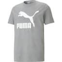 PUMA TShirts Gray Crew Neck Moderate Straight Fit