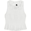 ZARA Tank Tops White Crew Neck Moderate Other