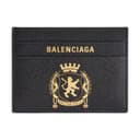 Balenciaga Calfskin Card Holder Black