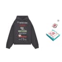 WE11DONE hooded graphic sweatshirt