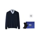 HLA Knitwear Double Collar Moderate Mock TwoPiece
