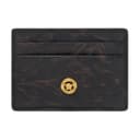 VERSACE Barocco Cow Card Holder Black & Gold
