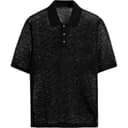 ZARA Polo Shirts Black Lapel Moderate Straight Fit