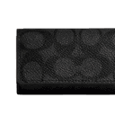 COACH Six Ring Coated Canvas With Refined Calfskin Key Pouch Regular Black