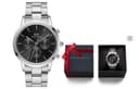 Daniel Wellington Three Eye Chronograph Collection Wrist Quartz Movement Stainless Steel Watchband Black Dial