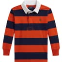Polo Ralph Lauren Polo Shirt FW25 Orange Blue Children Aged 3 7 Years Old