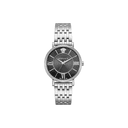 VERSACE Wrist Watch Quartz Movement Stainless Steel Strap 45 Black Dial Limited Fortune Box+Silk Scarf