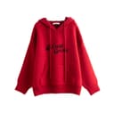 Tonlion Sweaters Dark Red Hooded Moderate Straight Fit
