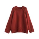 Tonlion Knitwear Dark Red Crew Neck Moderate Base Layer