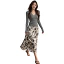 DAIERJIAREN Knitwear Gray Vneck Moderate Base Layer
