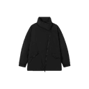 DIALOGUE Down Jackets Tranquil Black Stand Collar Thickened Puffer Jacket
