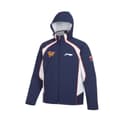 LiNing Jackets Guangdong Team, Dark Blue Hooded (Nondetachable) Moderate Straight Fit