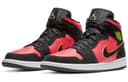 Jordan 1 Mid Black Hot Punch