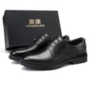AOKANG Grain Cow Dress Black