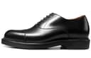 THOM WILLS British Business Calfskin Oxford Shoes, Old Money Style Dress Black
