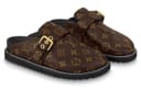 LOUIS VUITTON Closed Toe Slippers Brown