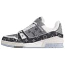 LOUIS VUITTON Trainer Cow Black White