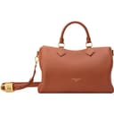 LOUIS VUITTON SPEEDY SOFT Grained Calfskin Travel Bag Cognac Brown