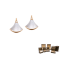 BVLGARI Stud Earrings White