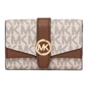 MICHAEL KORS Coated Canvas With Artificial Key Pouch Small Vanilla