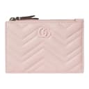 GUCCI GG Marmont Nappa Key Pouch Pink