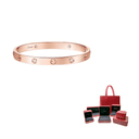 CARTIER LOVE 18K Gold Diamond Bangles Rose Gold