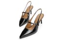CHARLES&KEITH Small Ck Pu Slim Heel Sandal 7cm