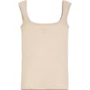 SportMax Camisoles Ecru Square Collar Moderate Straight Fit