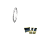 Van Cleef & Arpels Perlee Series 18K Gold Rings White Gold