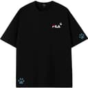 FILA TShirts Black Blue Diamond Crew Neck Moderate
