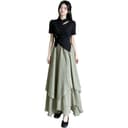 Two Piece Skirt Sets Irregular Thin Long Skirt