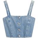 Calvin Klein Tank Tops YP3Denim Light Blue Moderate Nippedin Waist