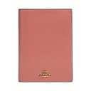 COACH Solid Color Calfskin Clutch Wallet With Passport Holder Mini Light Peach Pink/Gold