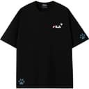 FILA TShirts Black Blue Diamond Crew Neck Moderate Straight Fit
