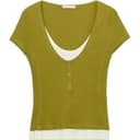 ZARA TShirts Light Khaki Crew Neck