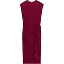 ZARA ZW Sleeveless Burgundy Red Color Crew Neck Moderate