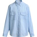 ZARA Shirts Blue/White Lapel Moderate