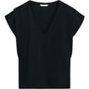 ZARA TShirts Black Vneck
