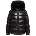 Moncler Down Jackets Black Hooded (Detachable)