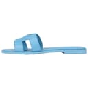 HERMES Oran Slide Slippers 1cm Blue