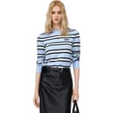 PINKO Sweaters Blue Stripes Pattern Crew Neck Moderate