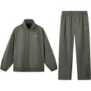 LiNing Sportswear Sets Set (Gray Army Green Top+Gray Army Green Bottom) Stand Collar Moderate