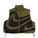 Nike Swoosh Vests Olive Green Stand Collar Moderate Other