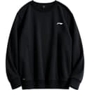 LiNing Sweatshirts Black (FleeceLined) Crew Neck Thickened Straight Fit