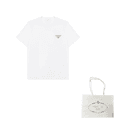 PRADA TShirts White Crew Neck Moderate