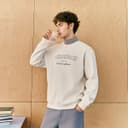 Semir X CNSPACE Aerospace Collaboration Collection Winter Fleece Letter Embroidery Crew Neck Knitted Fabric