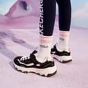 Skechers I Conik Synthetic Lifestyle Black Pink